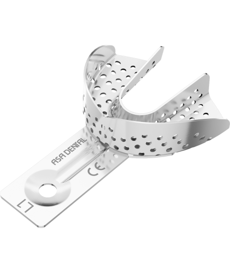 Porte Empreinte Perforé Alu - 1u - ASA DENTAL