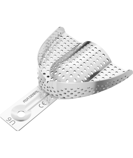 Porte Empreinte Perforé Alu - 1u - ASA DENTAL