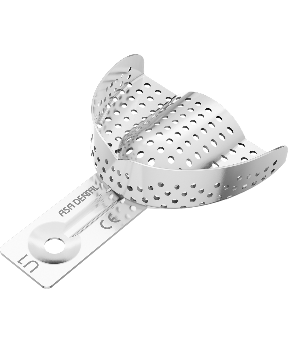 Porte Empreinte Perforé Alu - 1u - ASA DENTAL