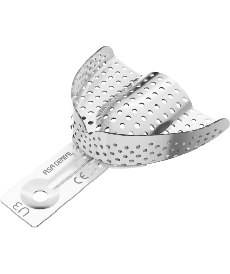 Porte Empreinte Perforé Alu - 1u - ASA DENTAL