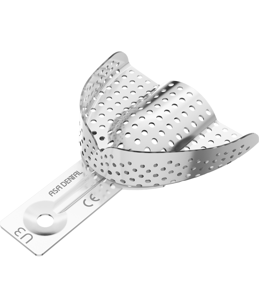 Porte Empreinte Perforé Alu - 1u - ASA DENTAL