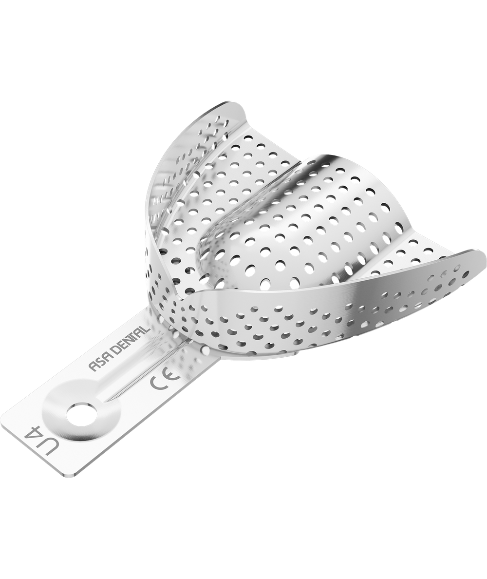 Porte Empreinte Perforé Alu - 1u - ASA DENTAL